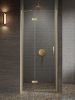 New Trendy Nesta Gold Brushed 80x200 cm drzwi wnękowe lewe wspornik skośny złoto szczotkowane/szkło przejrzyste D-0866A